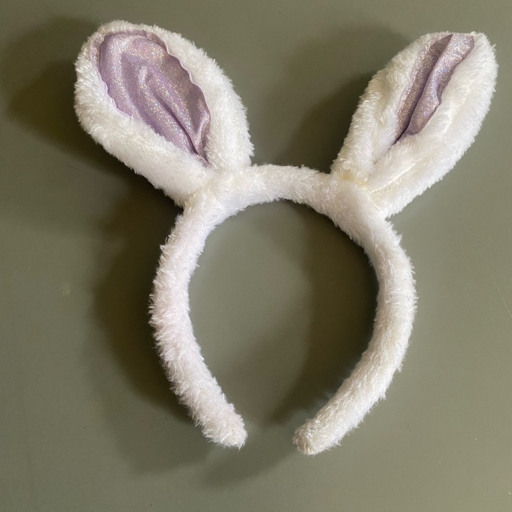 🐰White and Purple Bunny Ear Headband 🐰